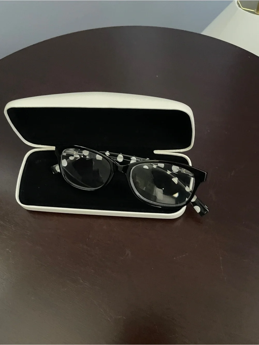 Calvin Klein White Hard Eyeglass Case